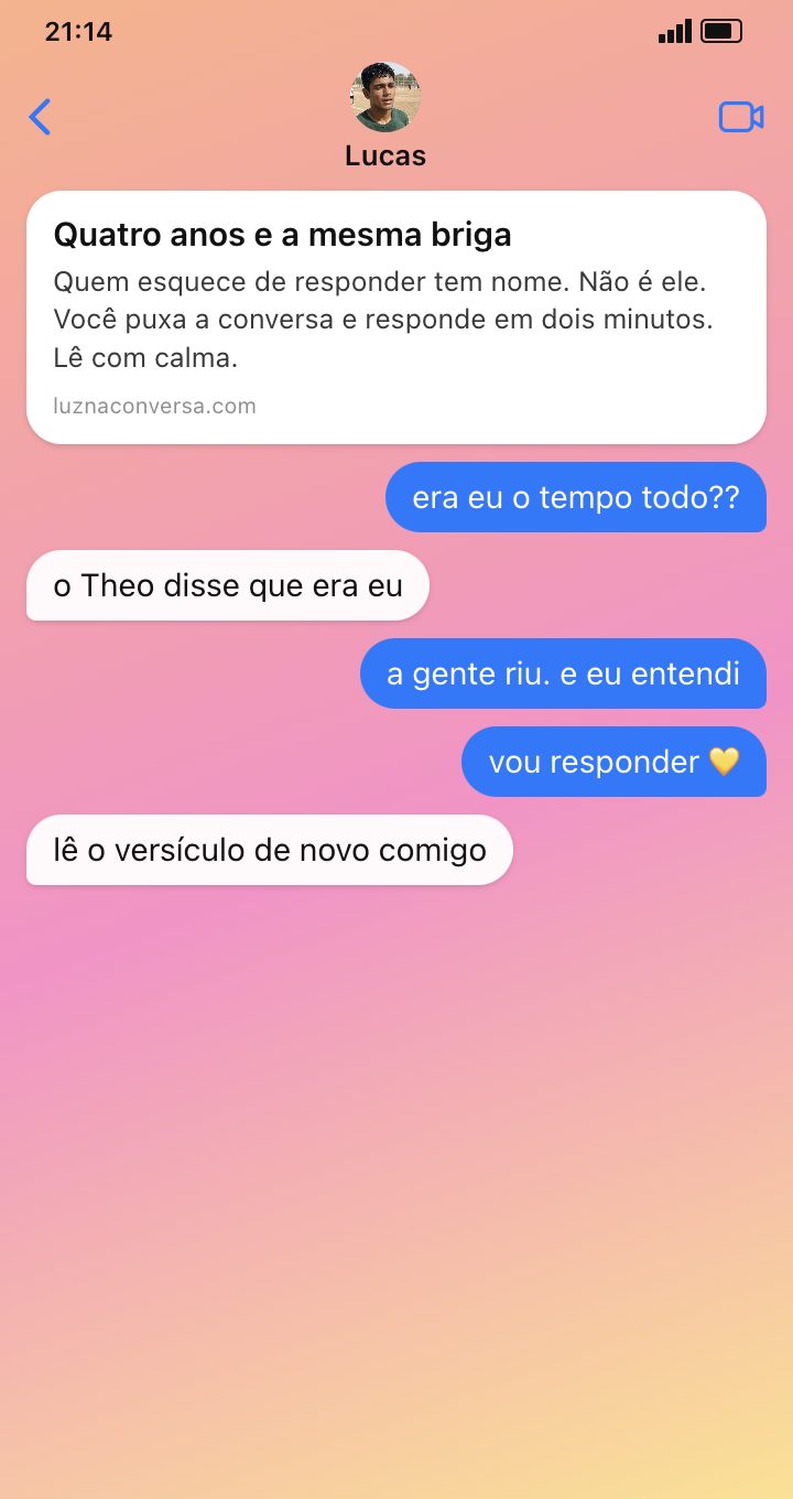 Reação ao Vossa Palavra 2