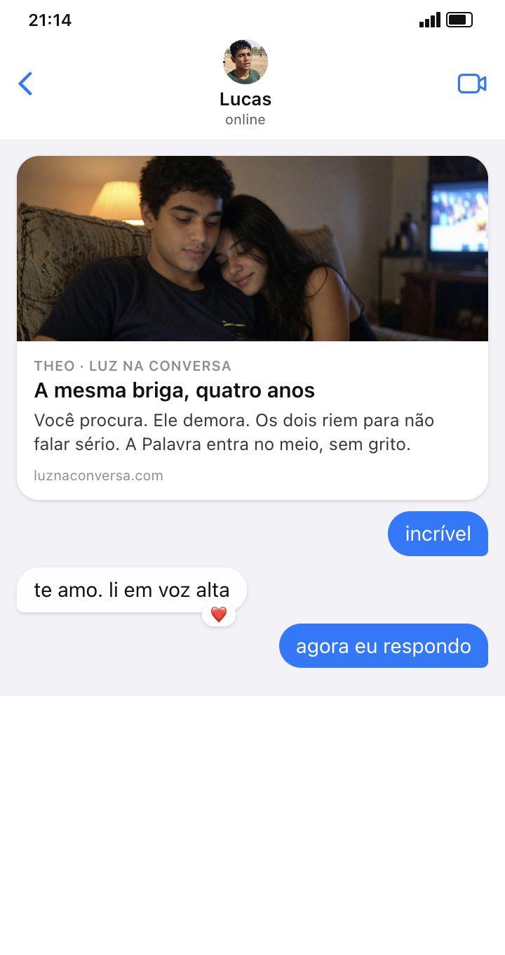 Reação ao Vossa Palavra 5